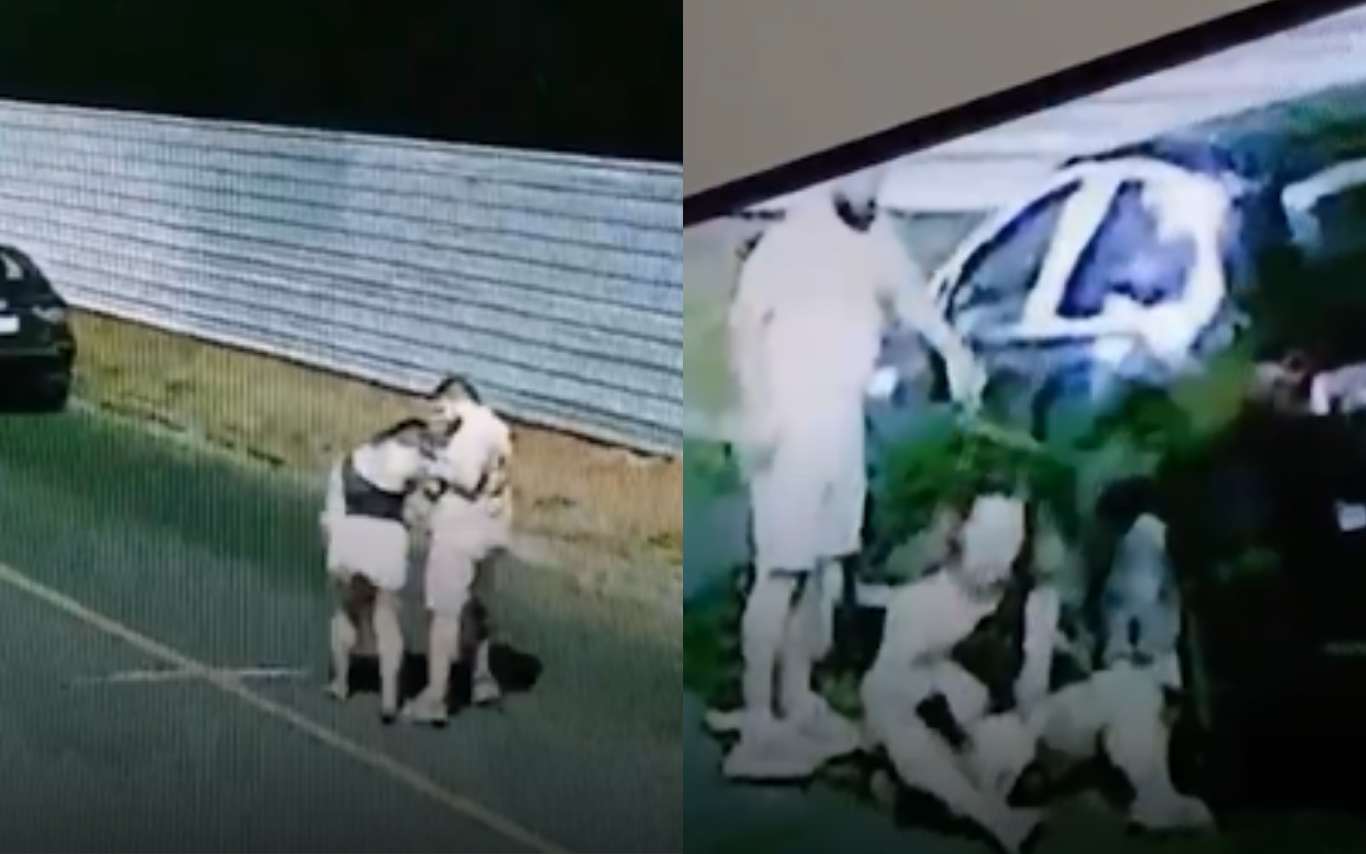 Imagens provenientes de câmera de segurança.