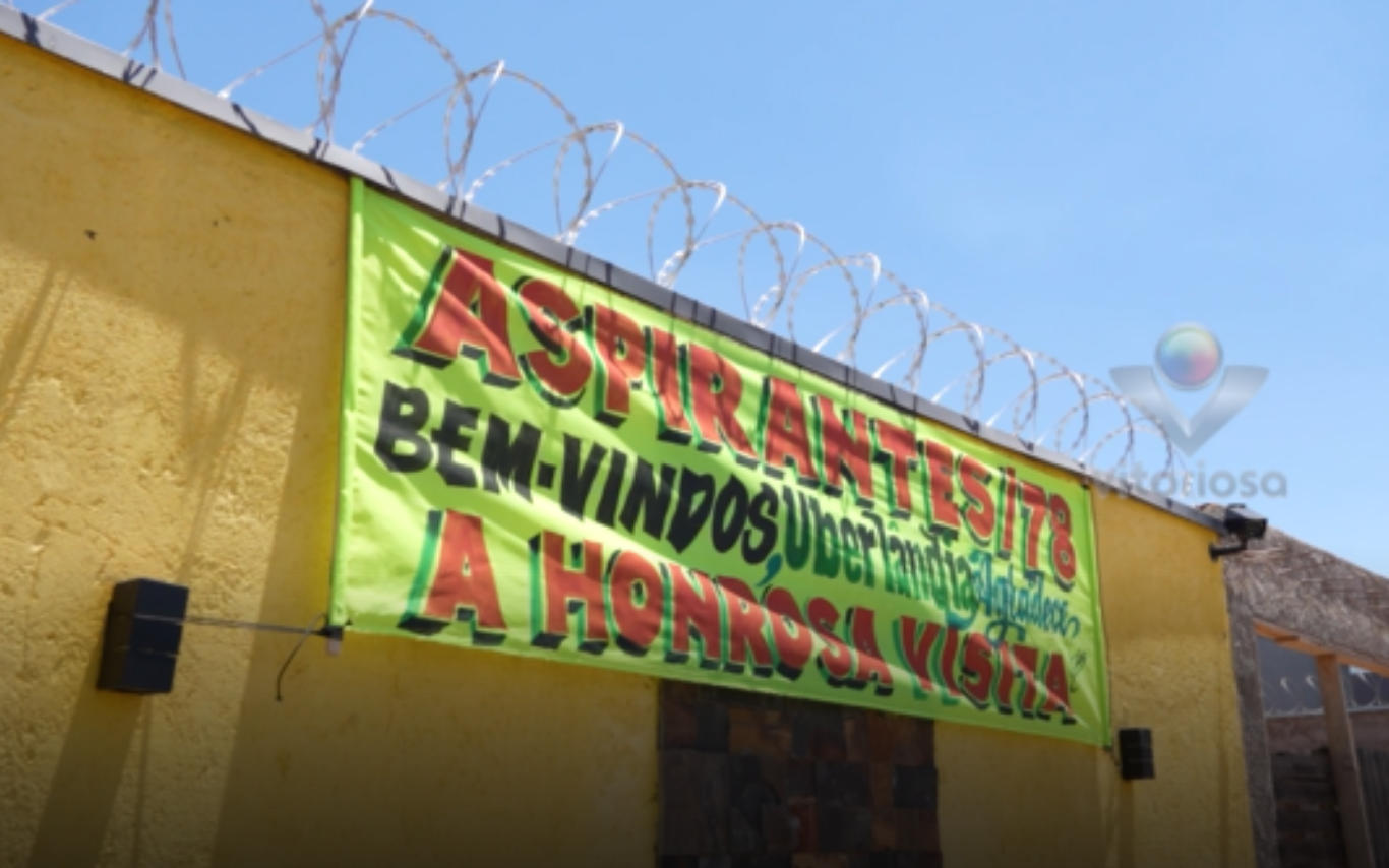 Fachada do local da confraternização dos Aspirantes.