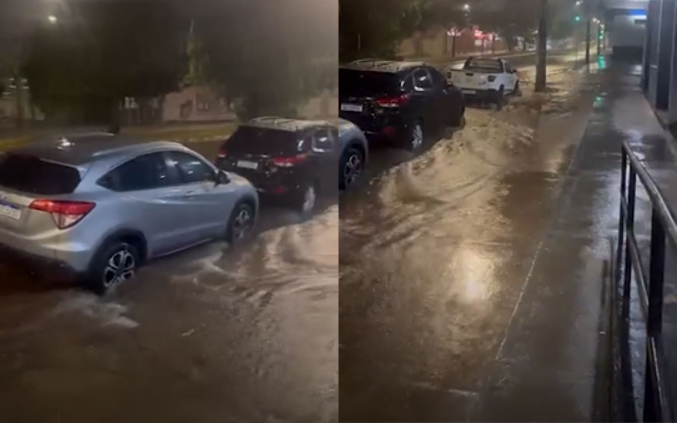 Imagens registradas por populares das enchentes que atingiram Uberlândia.