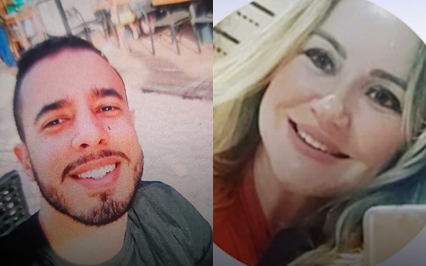 Imagem do casal de policiais envolvido no crime: o assassino e a vítima.