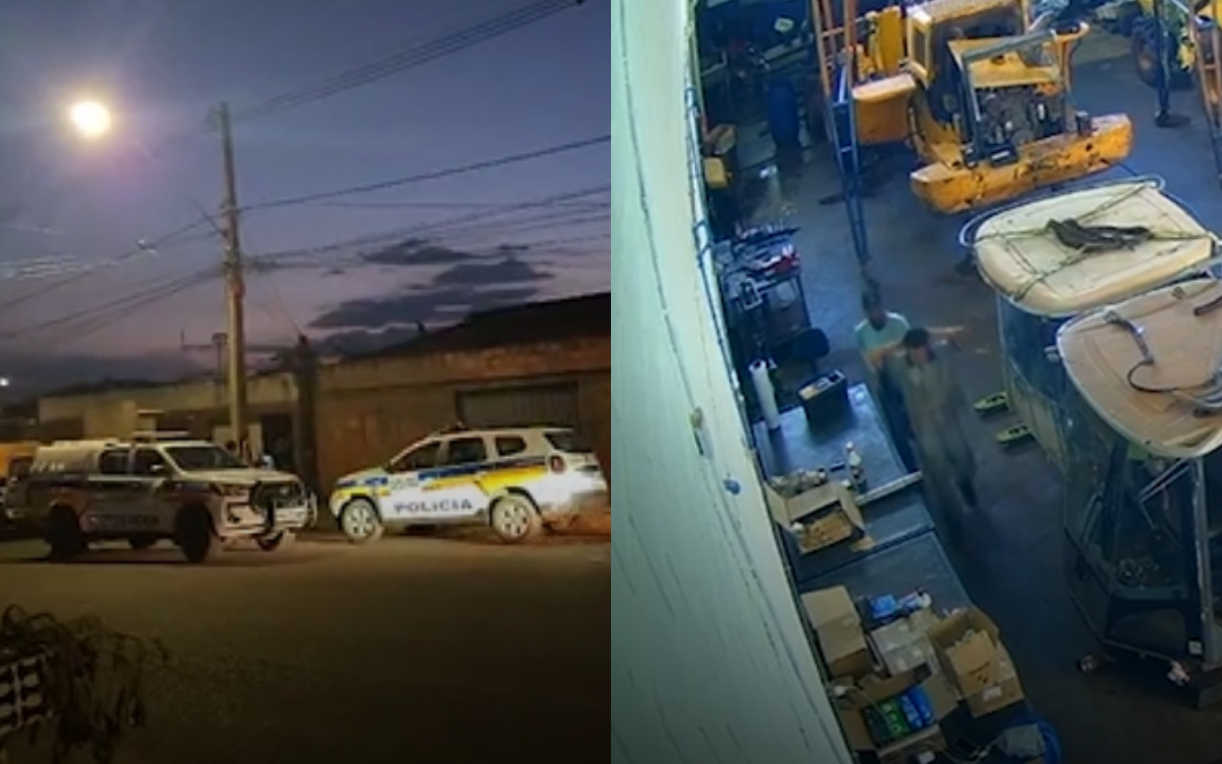 Imagens da operação policial no Shopping Park.