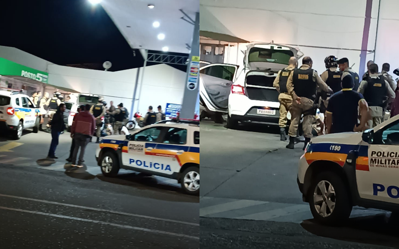 Imagens da interceptação policial em Araguari.