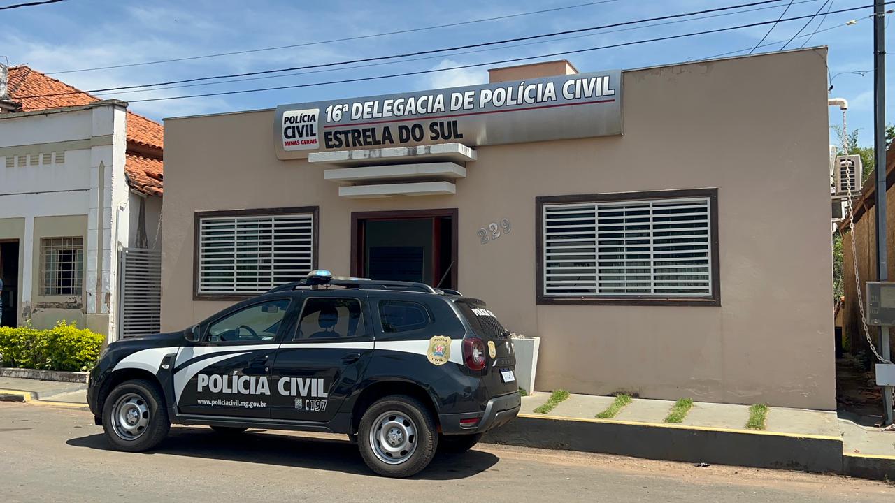 Fachada da Delegacia de Polícia Civil de Estrela do Sul.