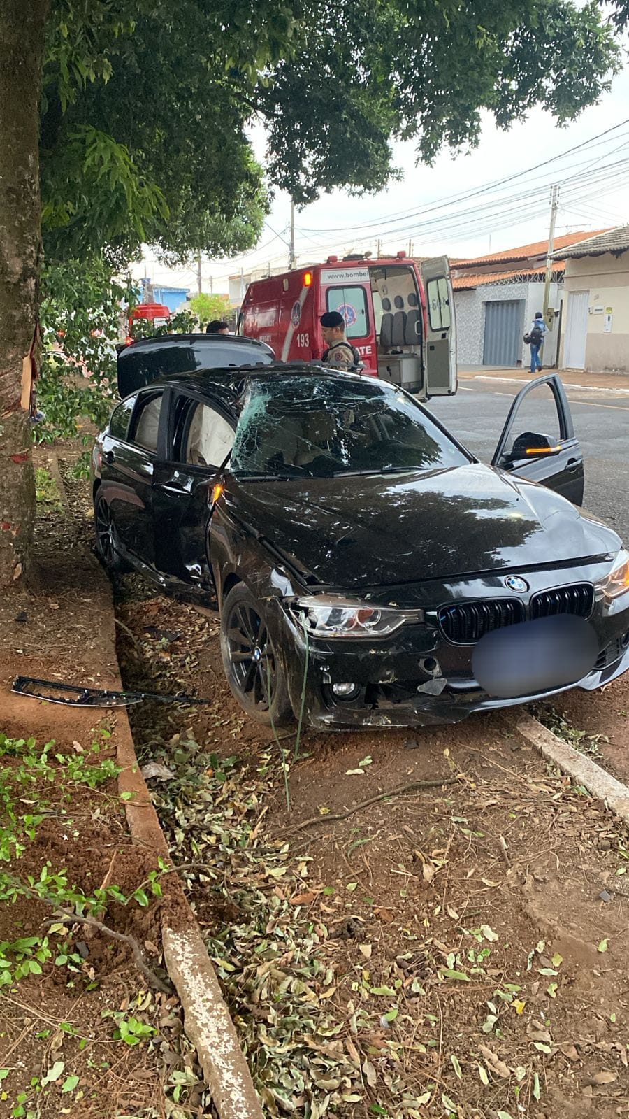Imagem do veículo envolvido no acidente em Araguari.