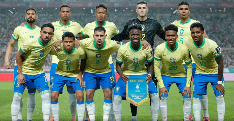 Seleção em foto de amistoso Data Fifa recente.