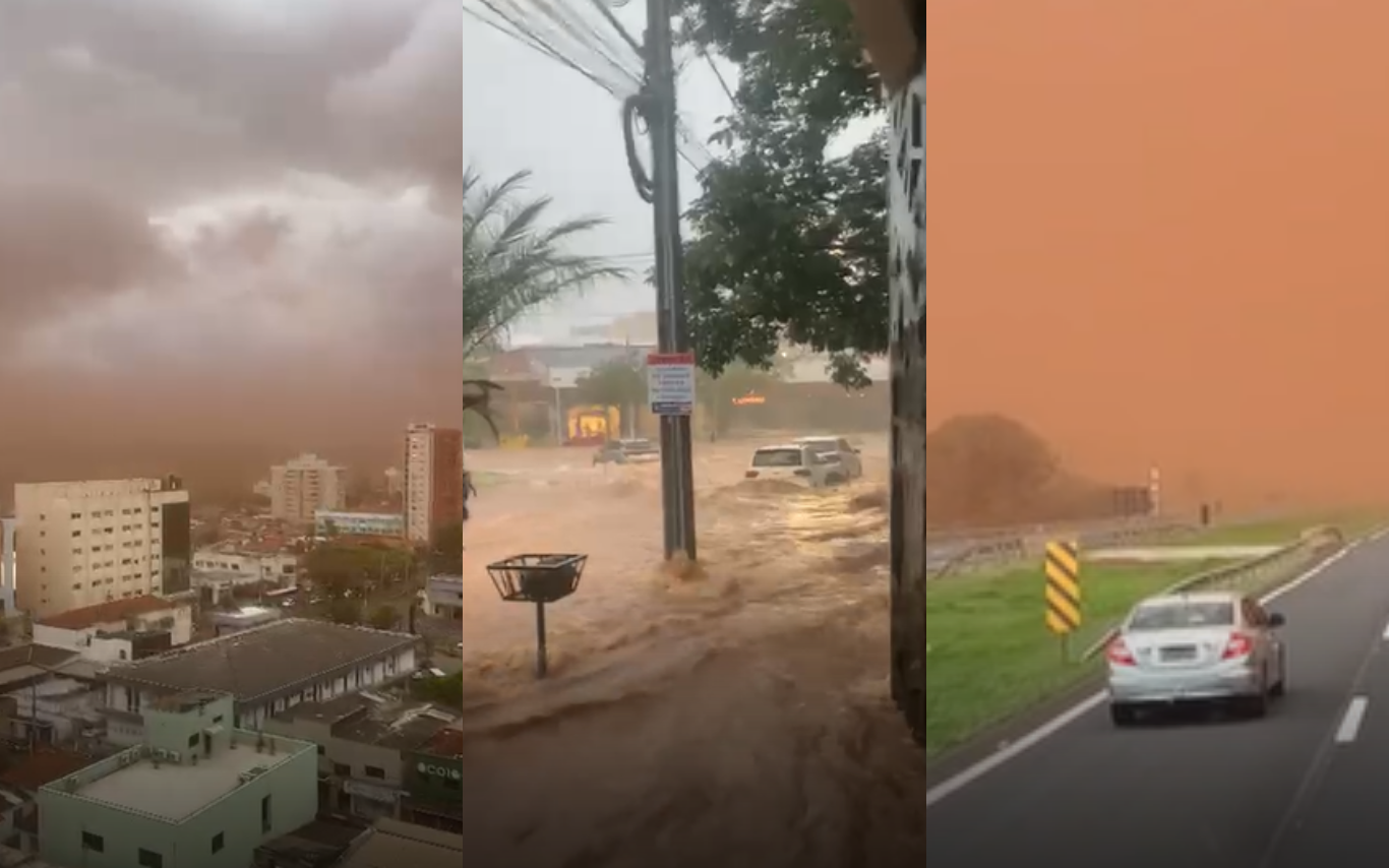 Registros do temporal que atingiu o Triângulo Mineiro.