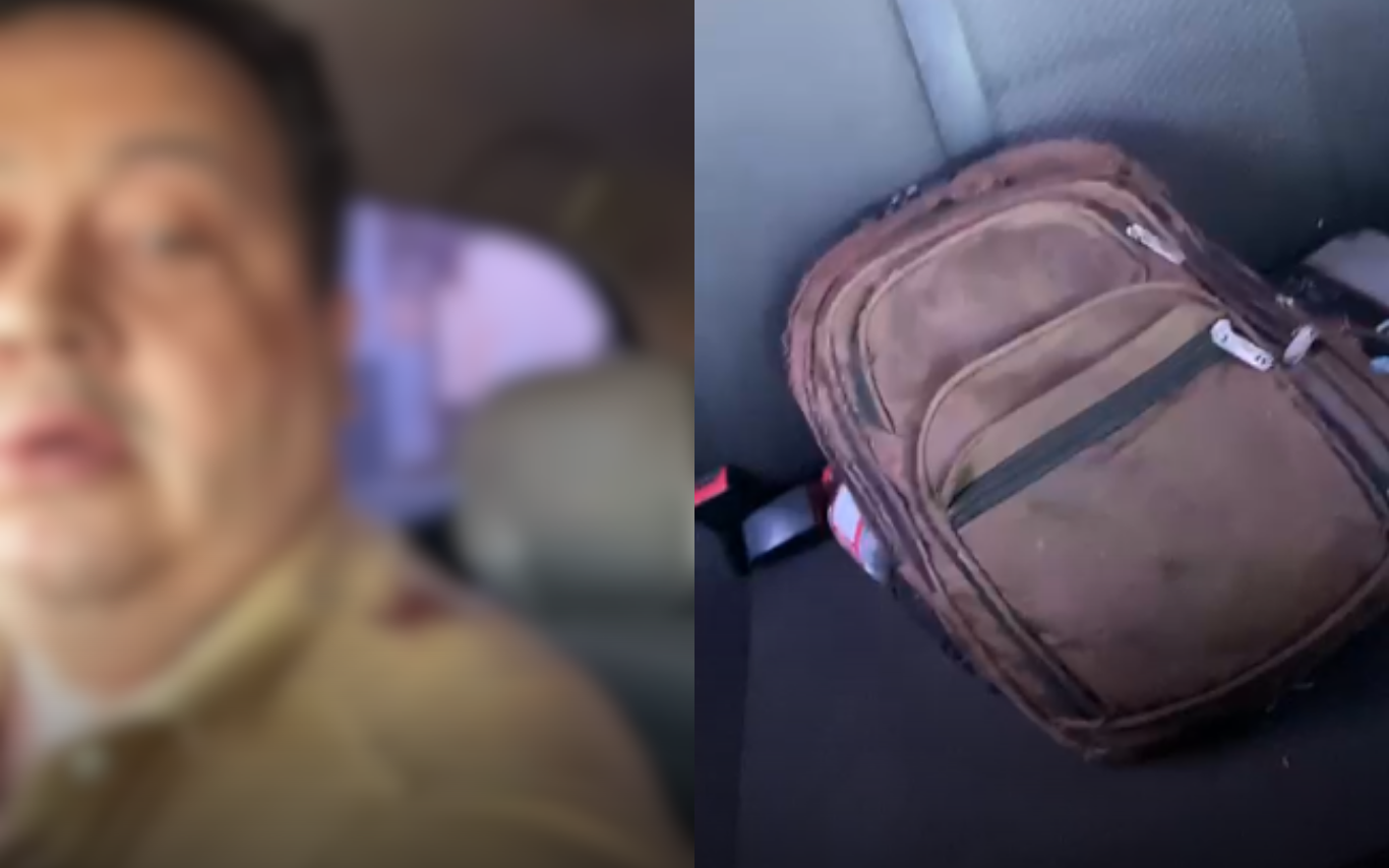 Imagens do vídeo feito pelo motorista atacado.