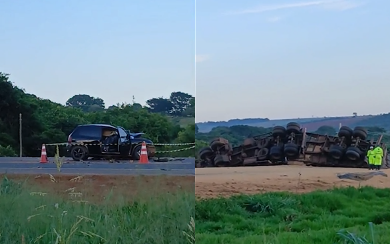 Imagens do local do acidente.