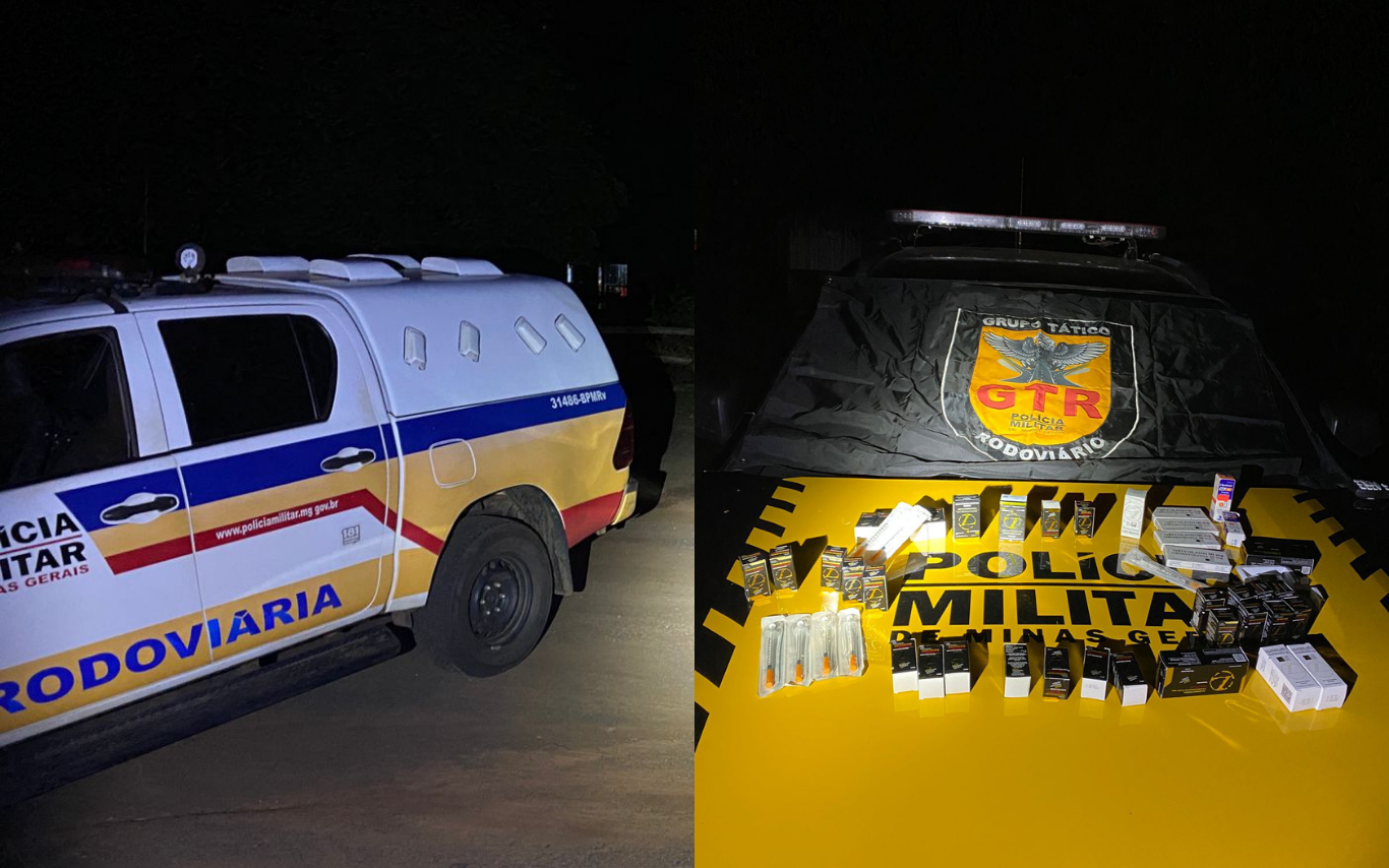 Medicamentos apreendidos pela polícia.