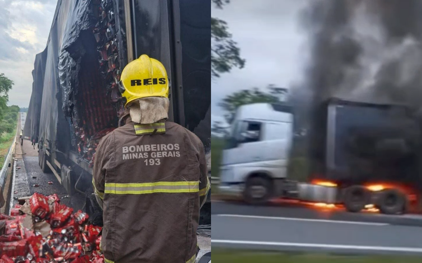 Imagens do local do incêndio.