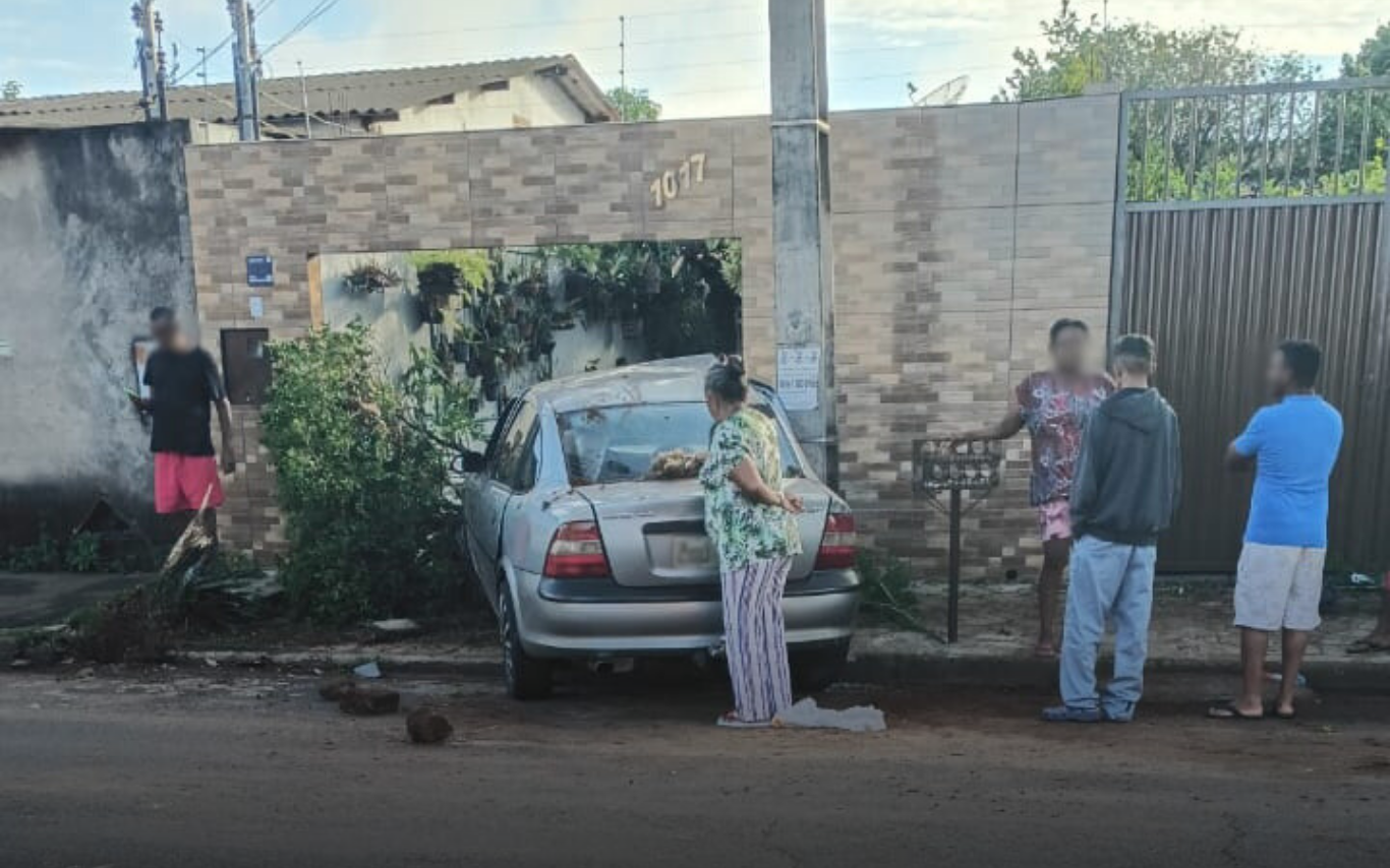 Local do acidente no bairro Shopping Park.