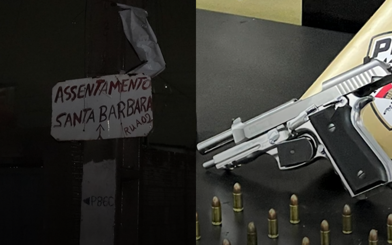 Arma usada no crime.