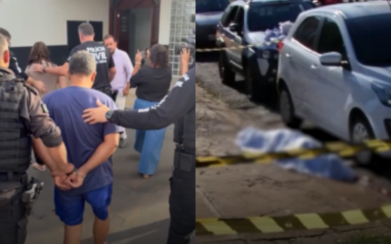 Prisão da médica e do vizinho envolvidos no crime.