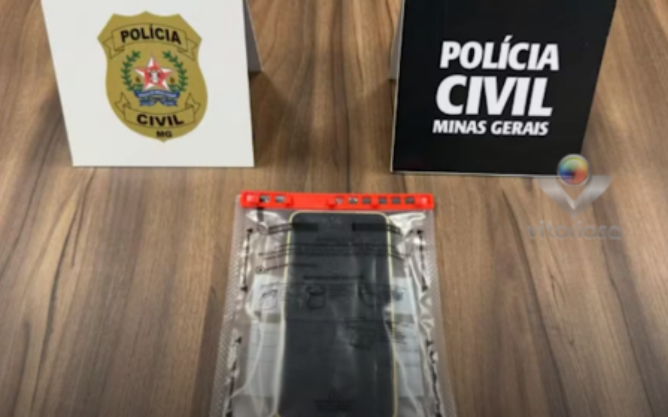 Telefone celular apreendido de idoso em Lagoa Grande.