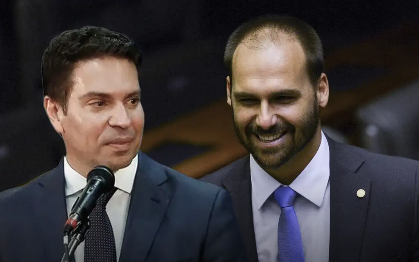Alexandre Ramagem e Eduardo Bolsonaro