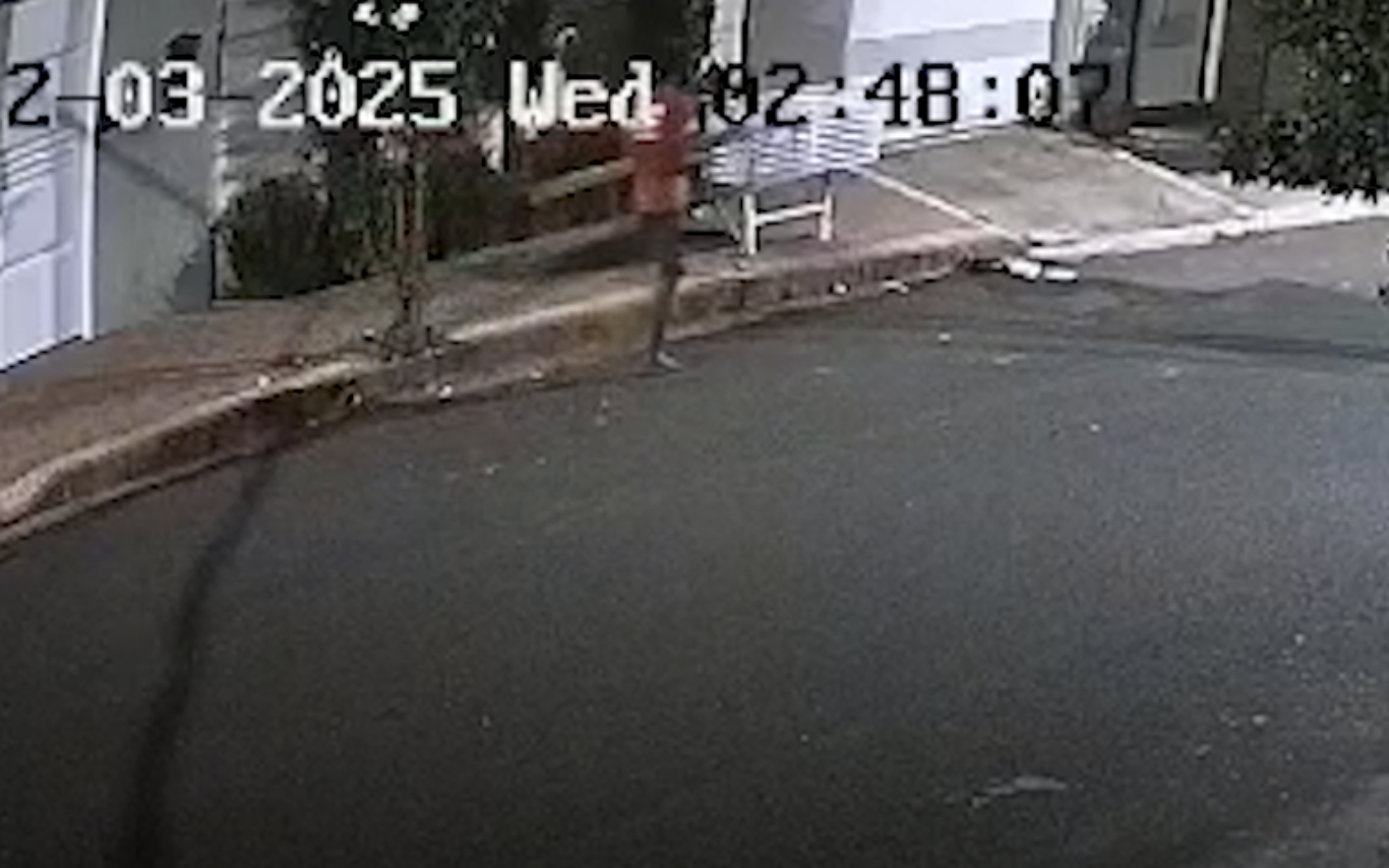 Ladrão furtando escada no Santa Mônica