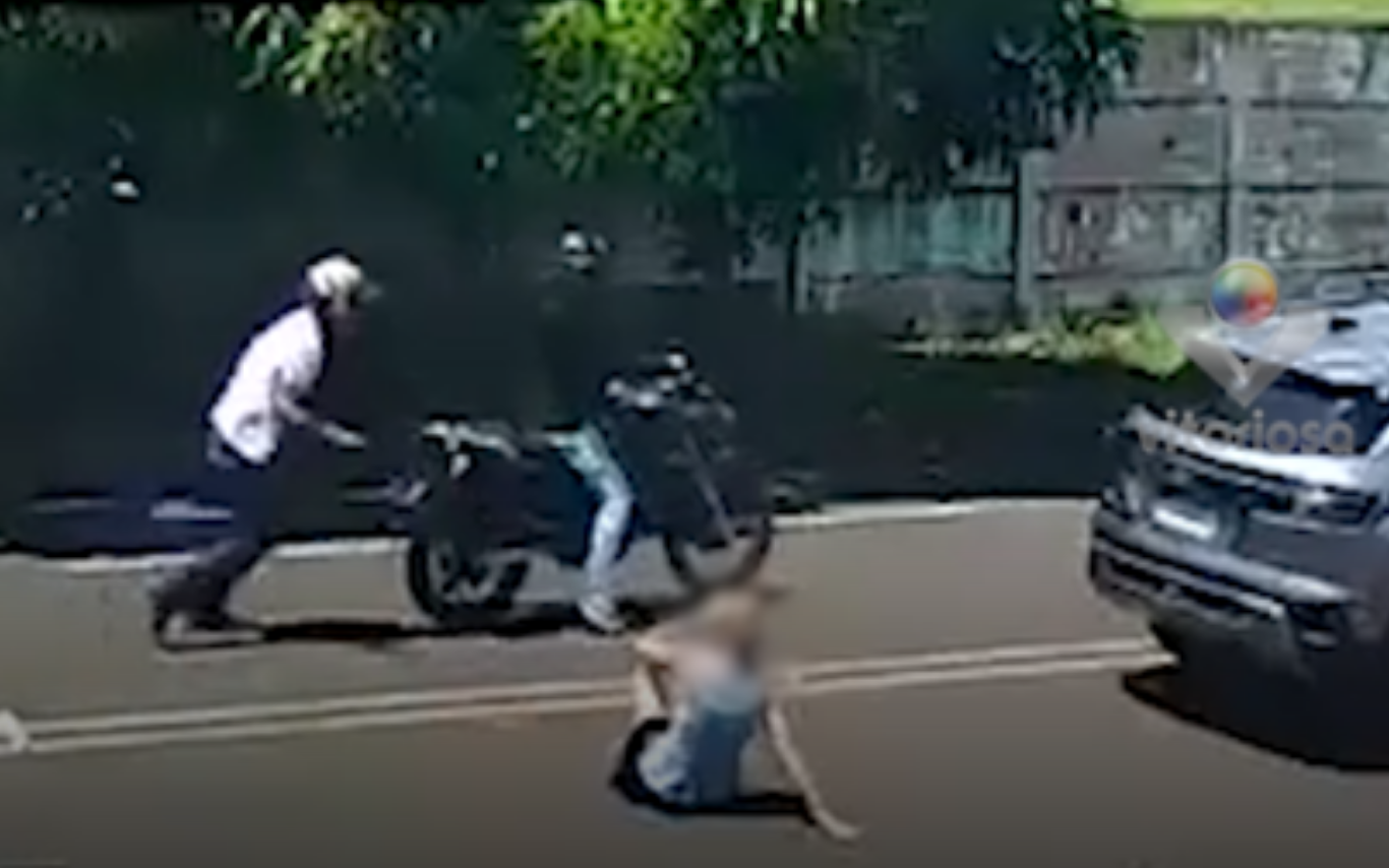 Registros do assalto em Uberaba.