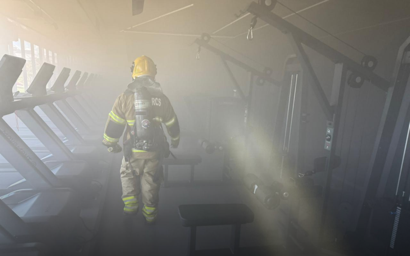 Incêndio em academia de Uberlândia.