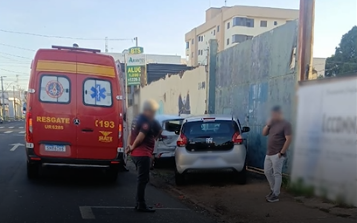 Registro do acidente na Afonso Pena