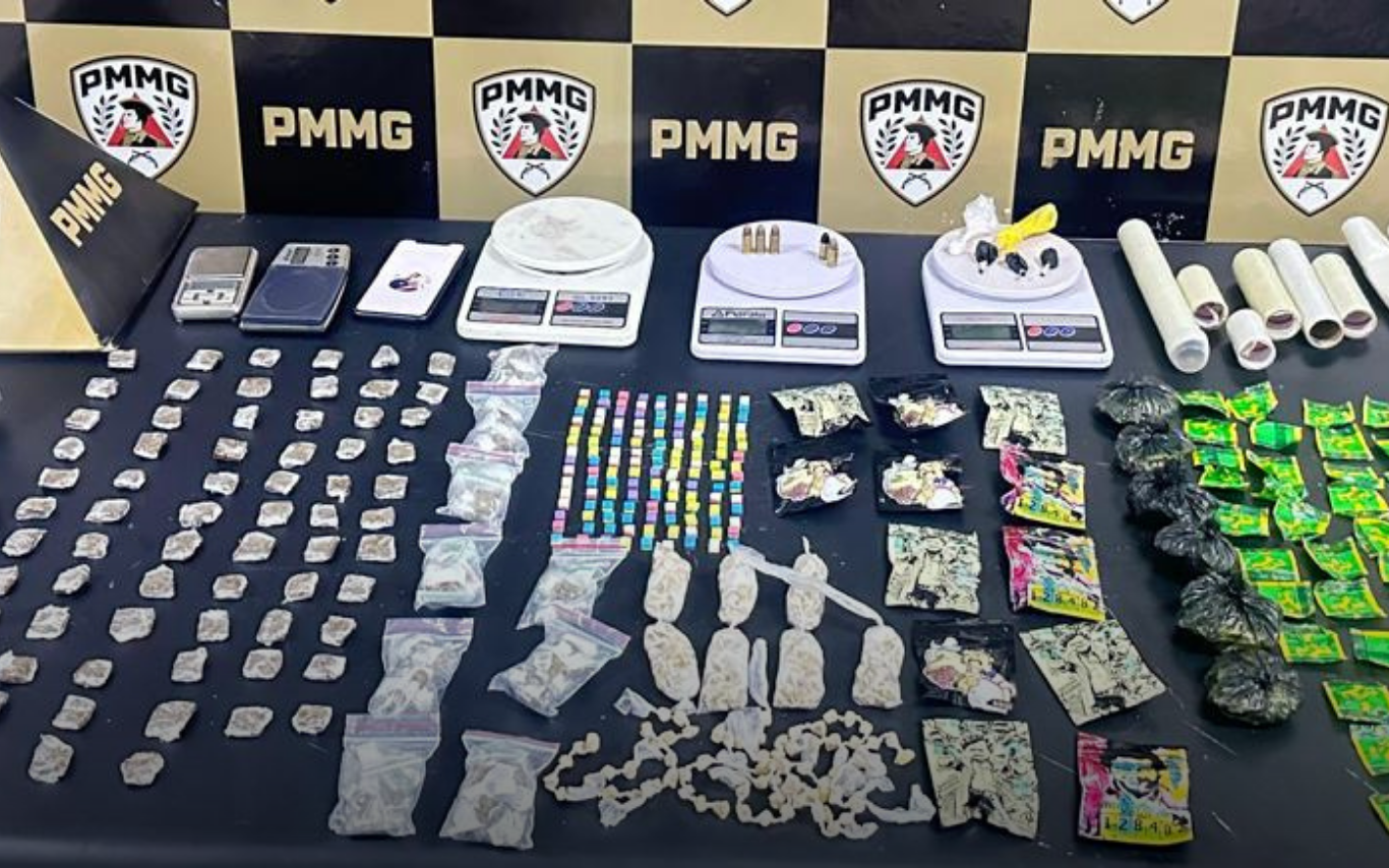 Itens apreendidos pela PM