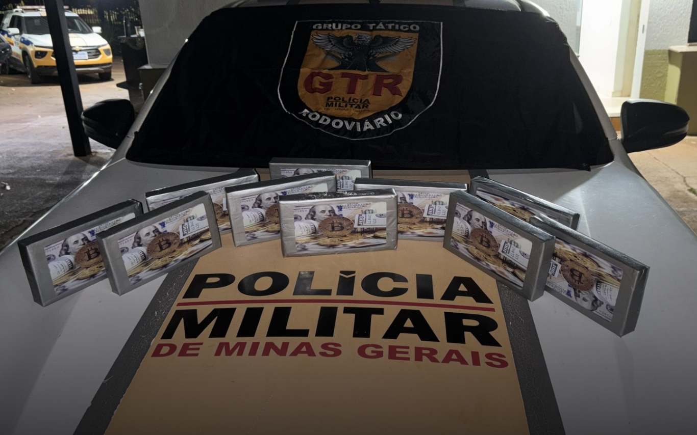 Cocaína apreendida pela PMRv em Frutal