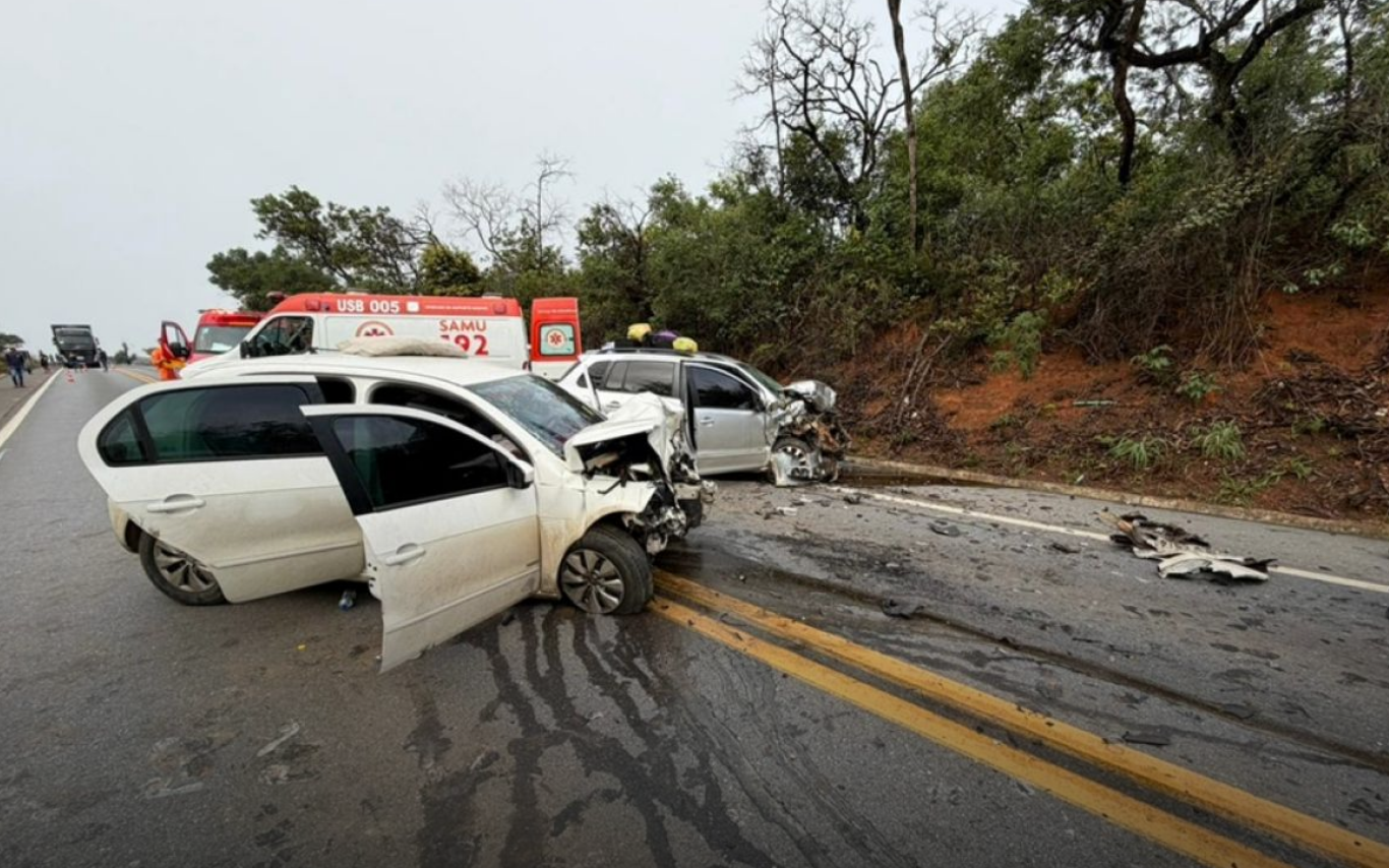 Acidente com vítima fatal e sete feridos na BR-365