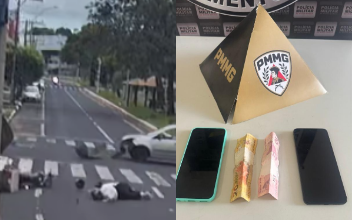 Acidente seguido de furto em Araguari