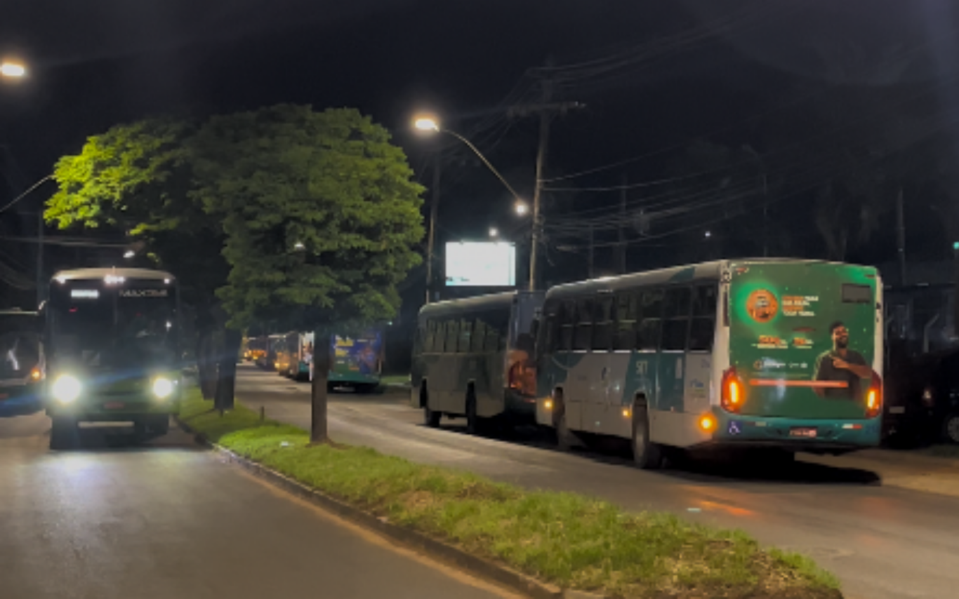 Paralisação de ônibus em Uberlândia