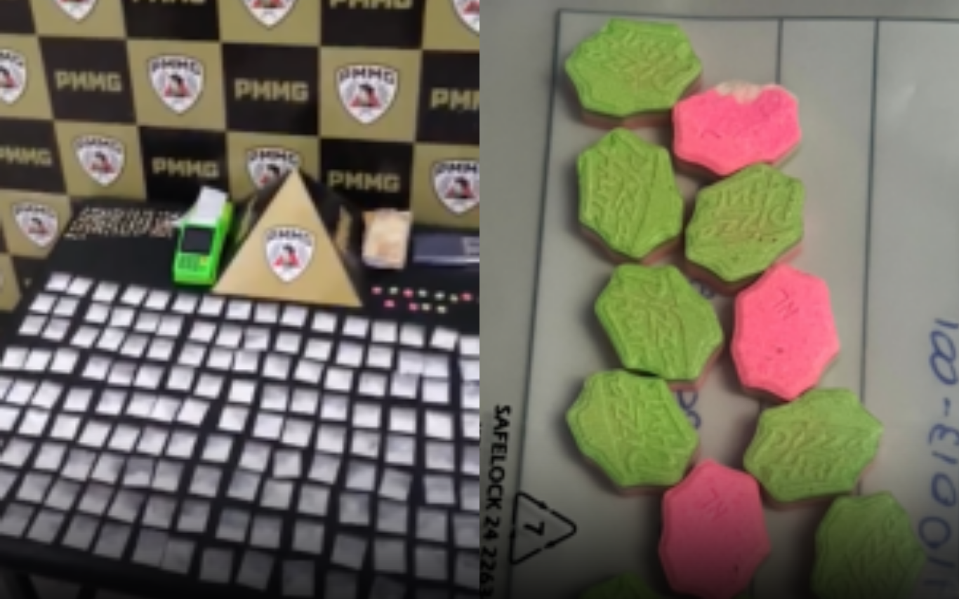 Itens apreendidos pelos policiais durante operação em bar no Jardim das Palmeiras