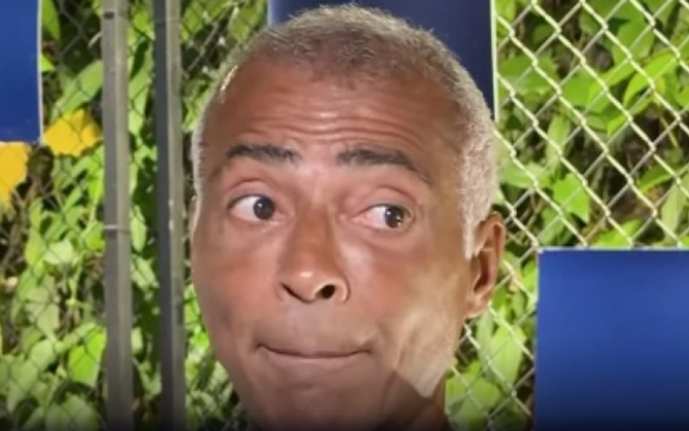 Romário durante evento da Romário TV
