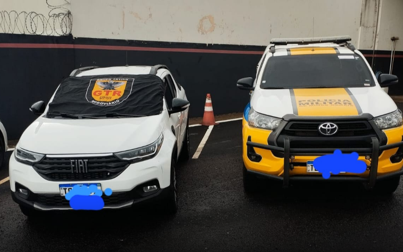 Carro apreendido pela PMRv