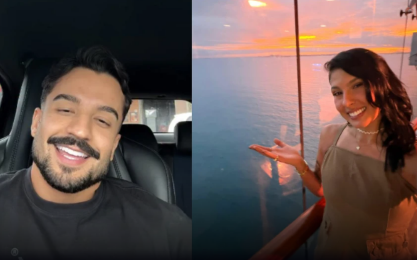 Jhonathan Coelho, influenciador, e Ana Castela, cantora