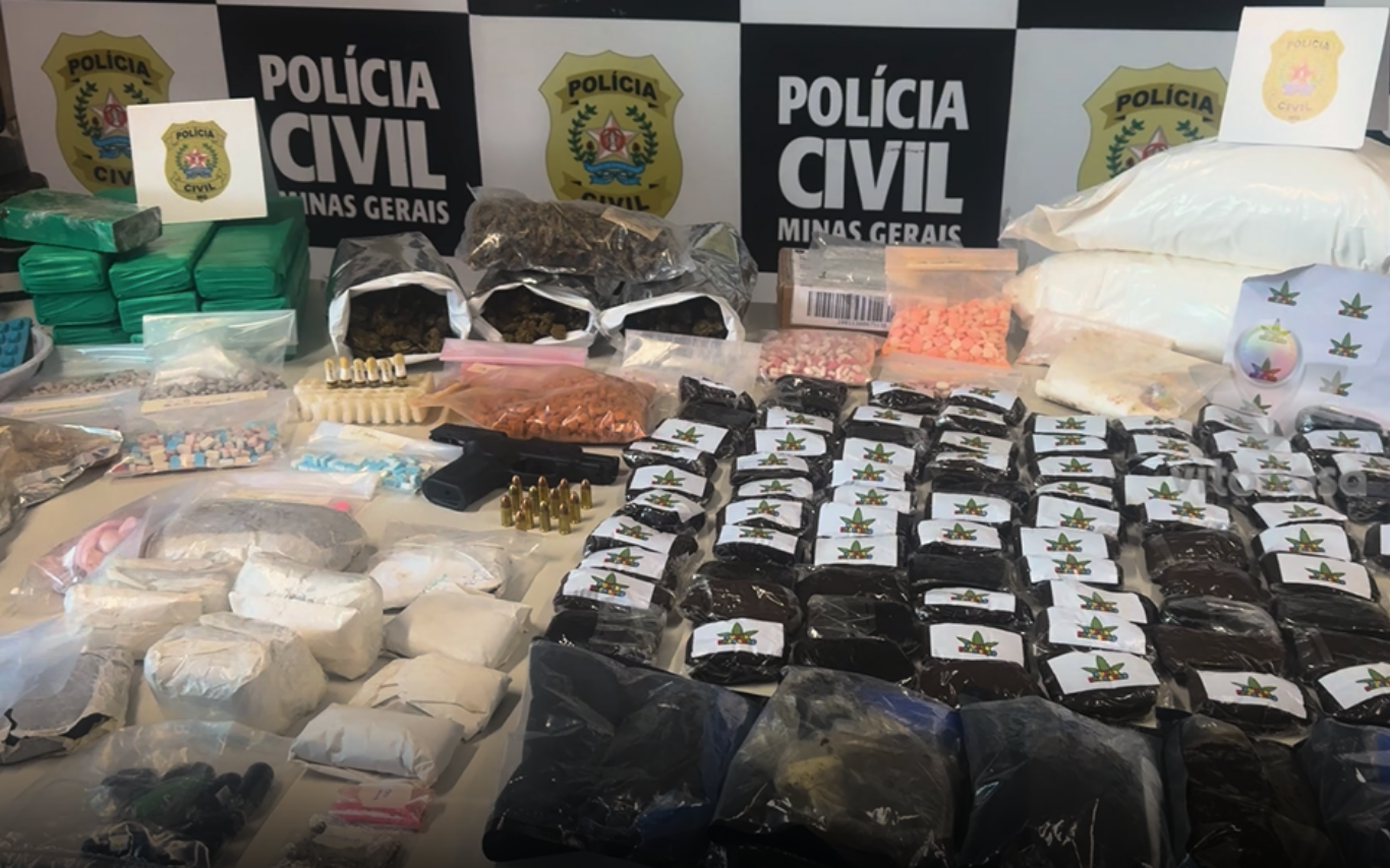 Drogas apreendidas pela PC durante operação no Santa Mônica