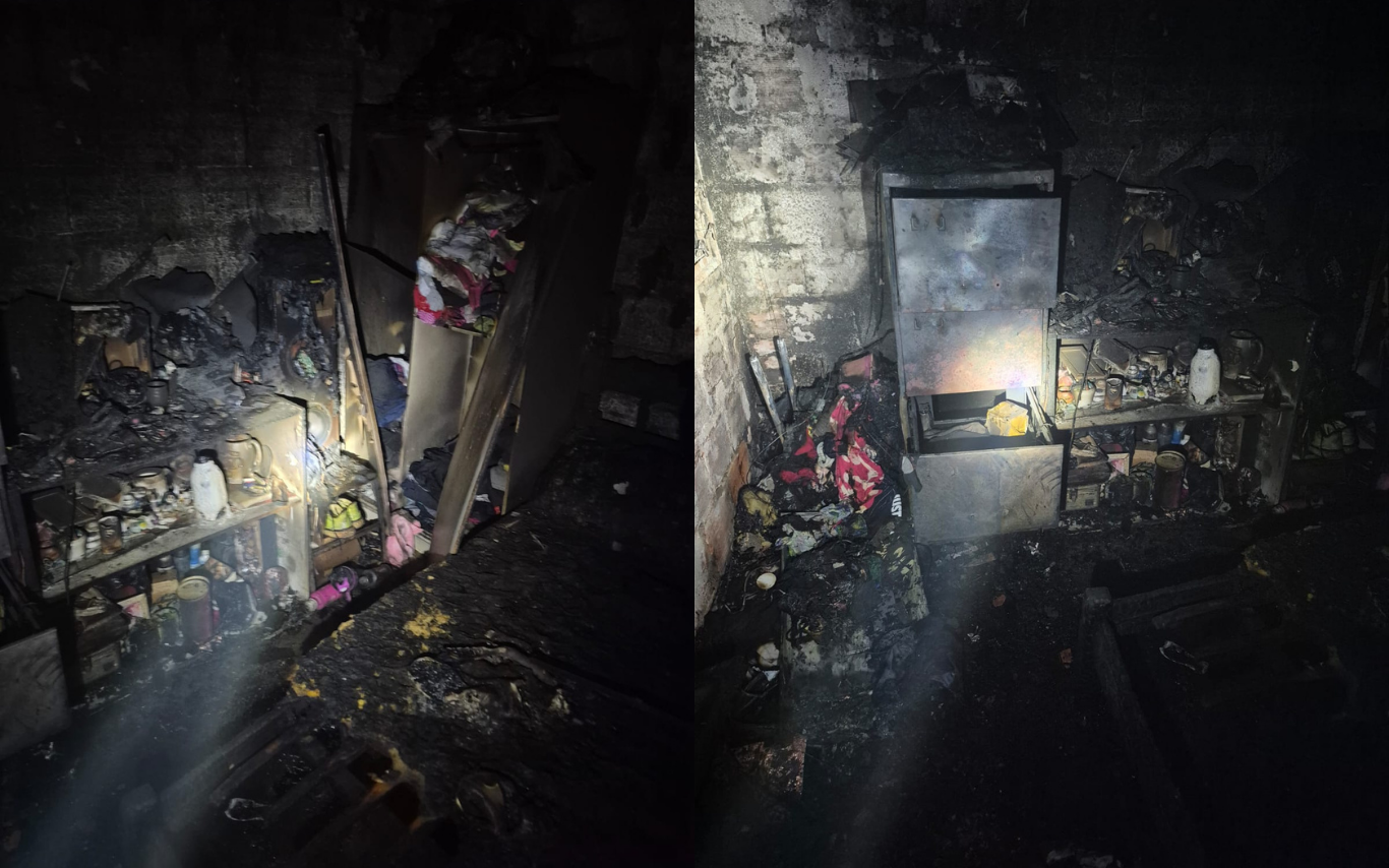 Residência atingida por incêncio no bairro Integração