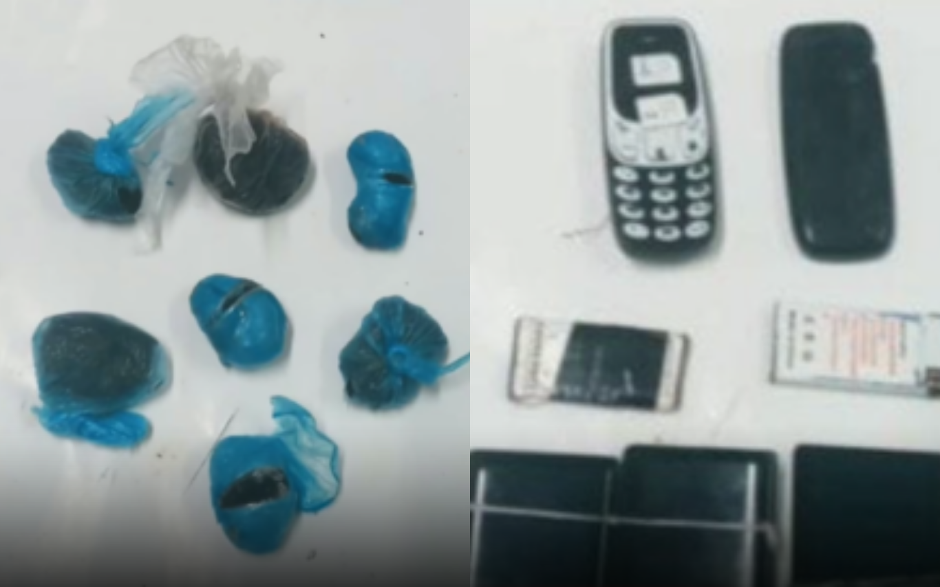 Aparelhos eletrônicos encontrados com detento em Uberlândia