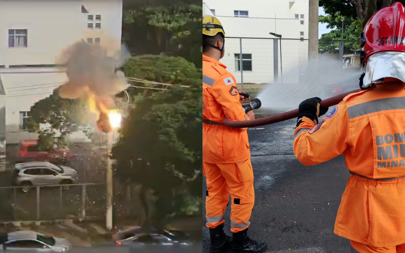 Incêndio na rede elétrica do bairro Umuarama