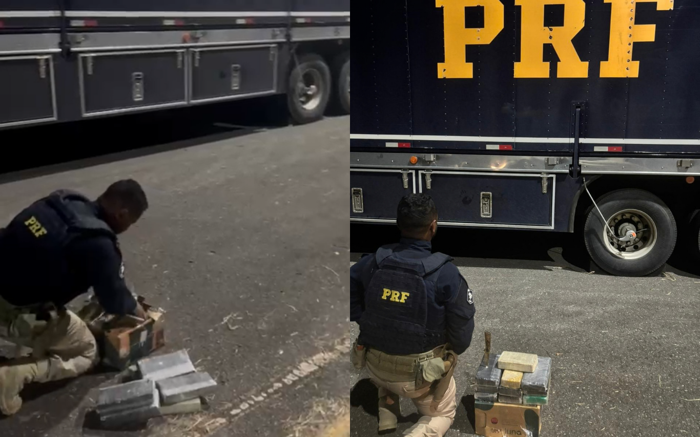 Drogas apreendidas entre Uberlândia e Pirapora