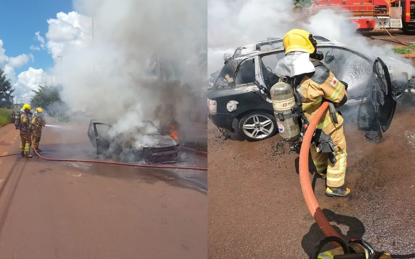 Incêndio em via pública de Ituiutaba