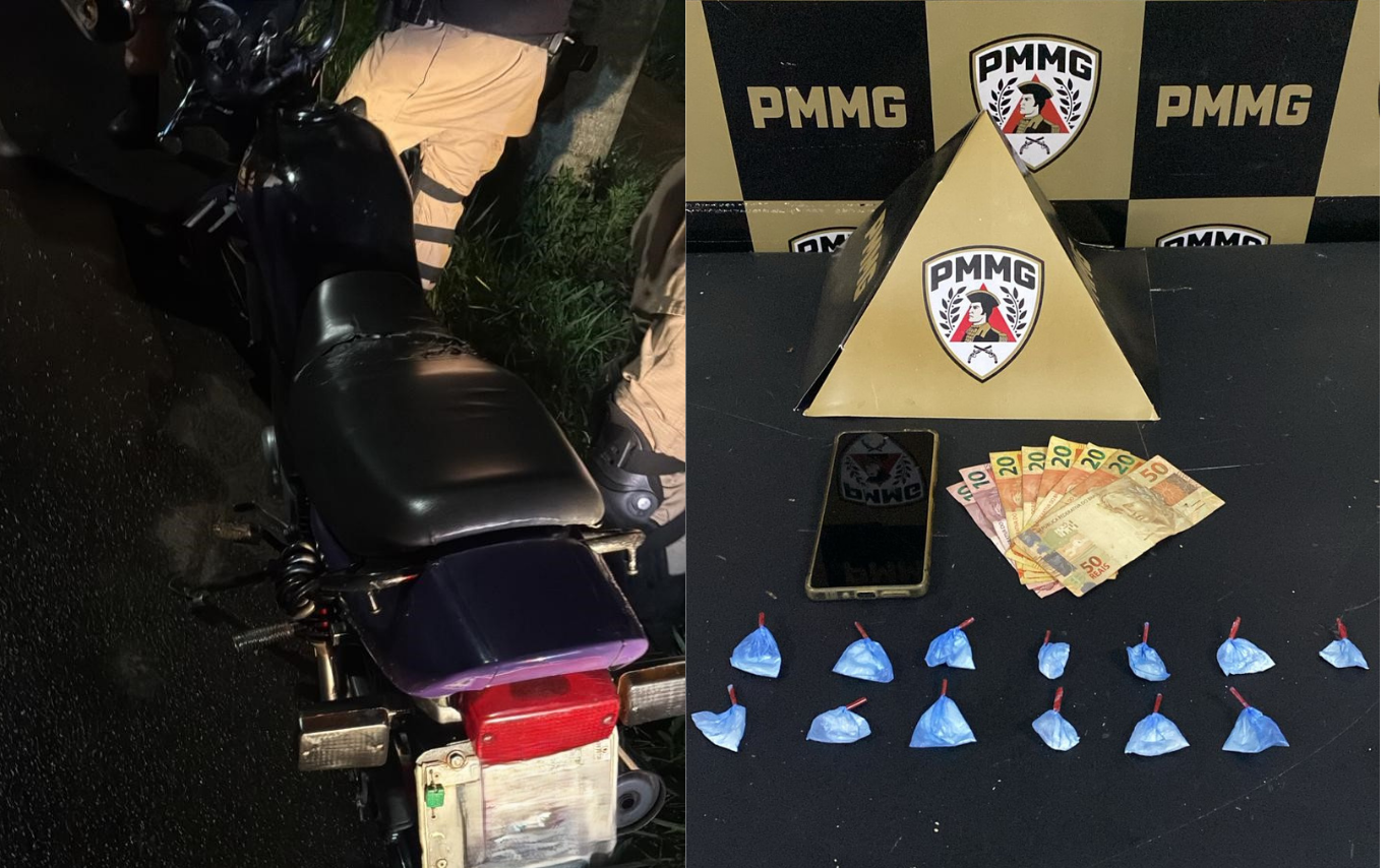 Drogas apreendidas e moto recuperada no Luizote de Freitas