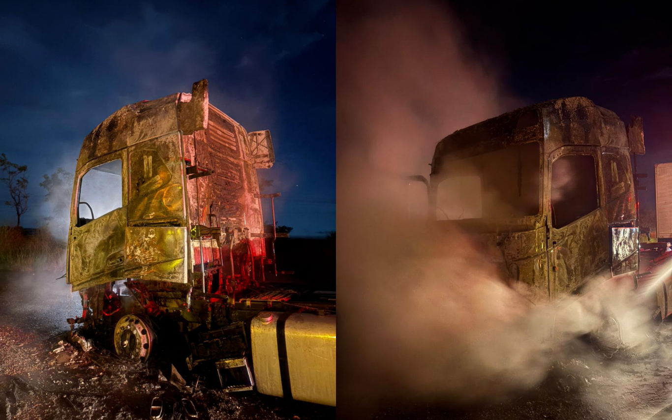 Incêndio em carreta na MGC-135