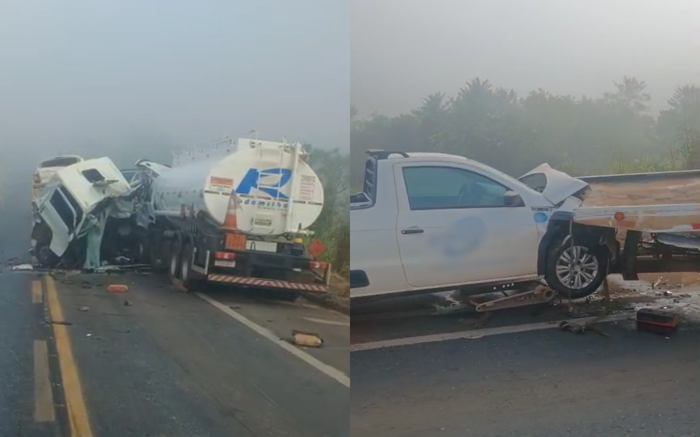 Acidentes na BR-365 que aconteceram em intervalo de 4 horas