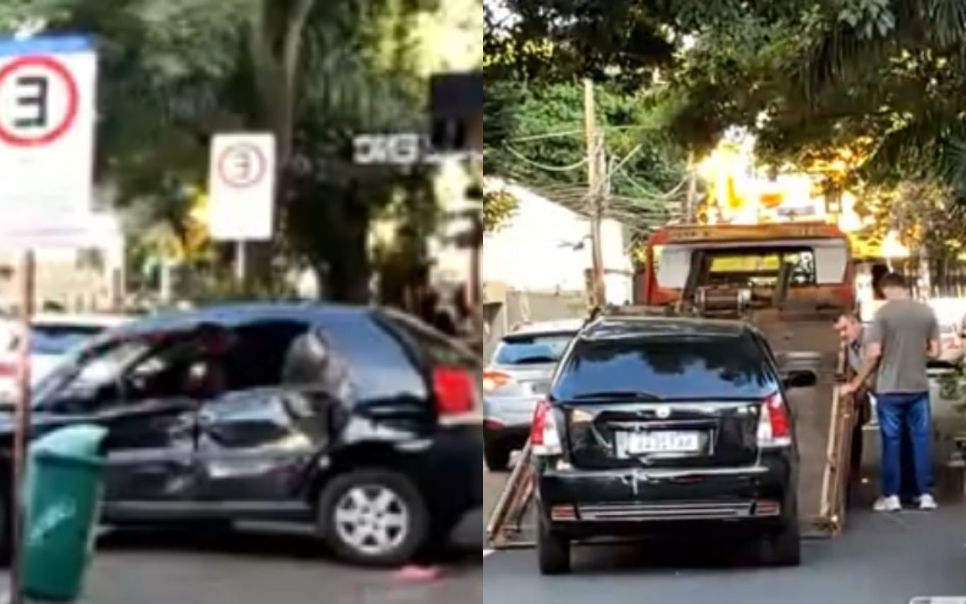 Acidente no Centro de Uberlândia deixa três mulheres feridas