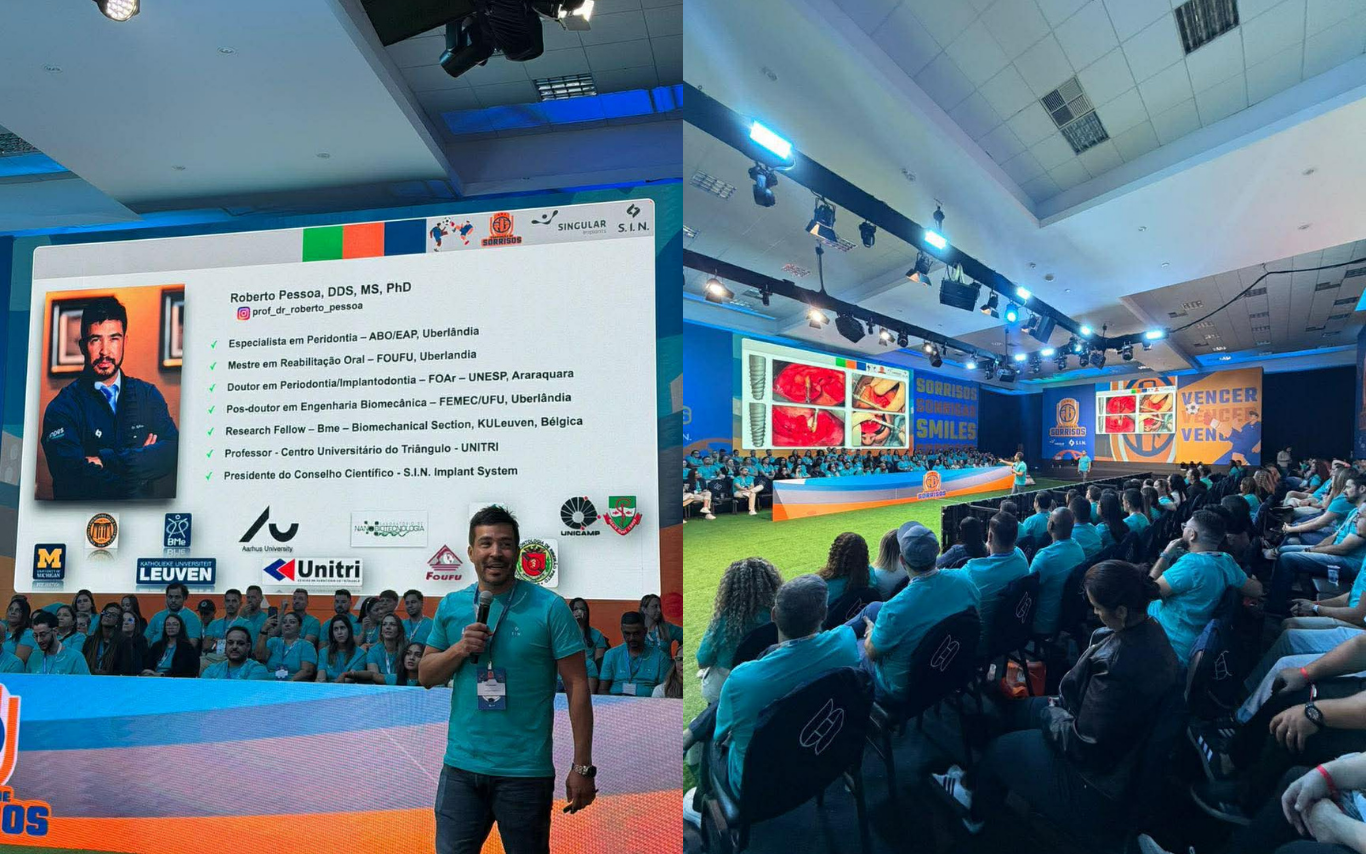 Professor do curso de Odontologia da Unitri participa de evento de marca de implantes dentários em São Paulo