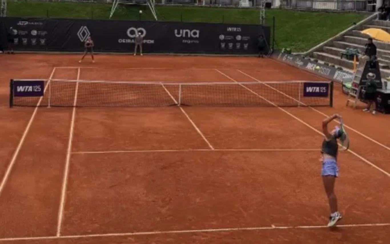 Lance de Francisca Jorge x Bia Haddad Maia, pelo WTA de Oeiras 2026