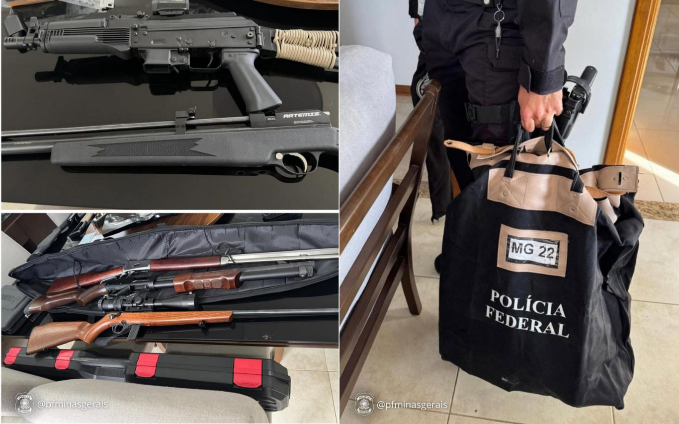 PF combate tráfico internacional de peças de armas em Minas