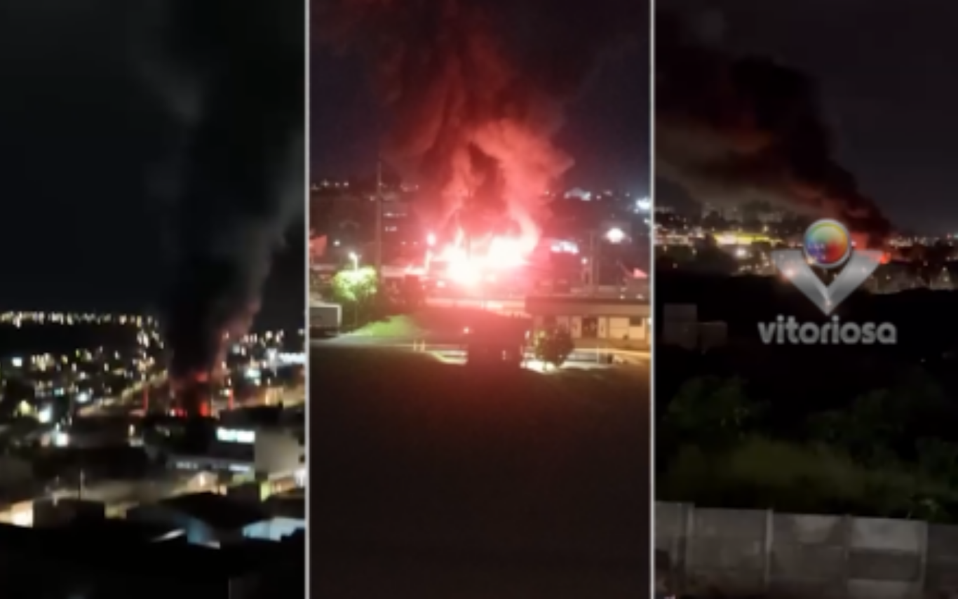 Incêndio destrói ferro-velho em Uberlândia