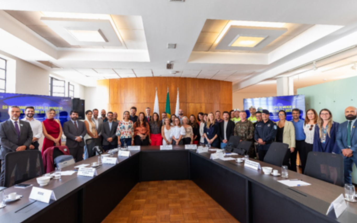 Reunião de membros da Fifa e Prefeitura de Belo Horizonte para tratar da Copa do Mundo Feminina de 2027