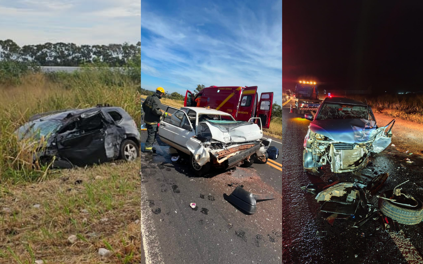 Sequência de acidentes em rodovias de Uberlândia