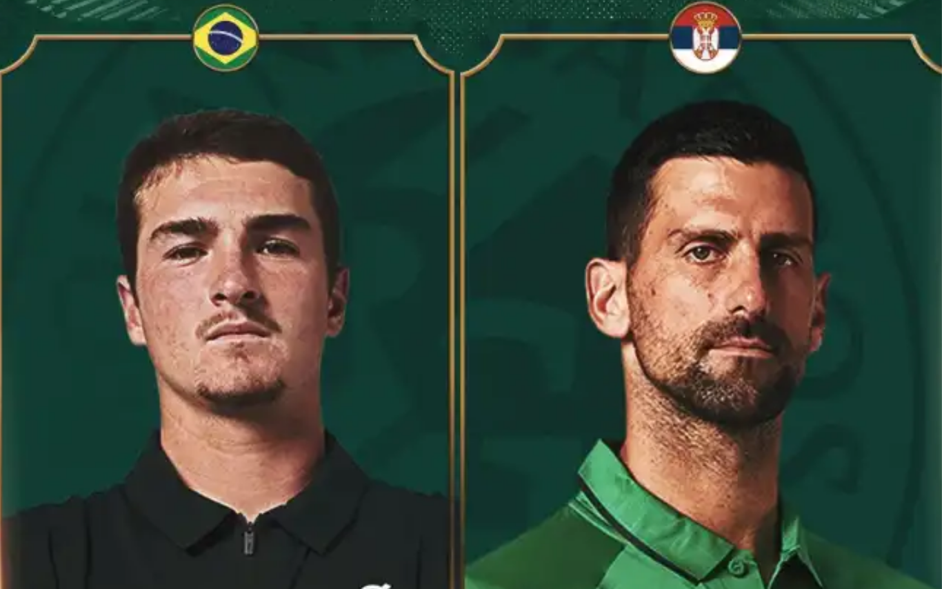 João Fonseca e Novak Djokovic duelarão pela 3ª fase de Roland Garros