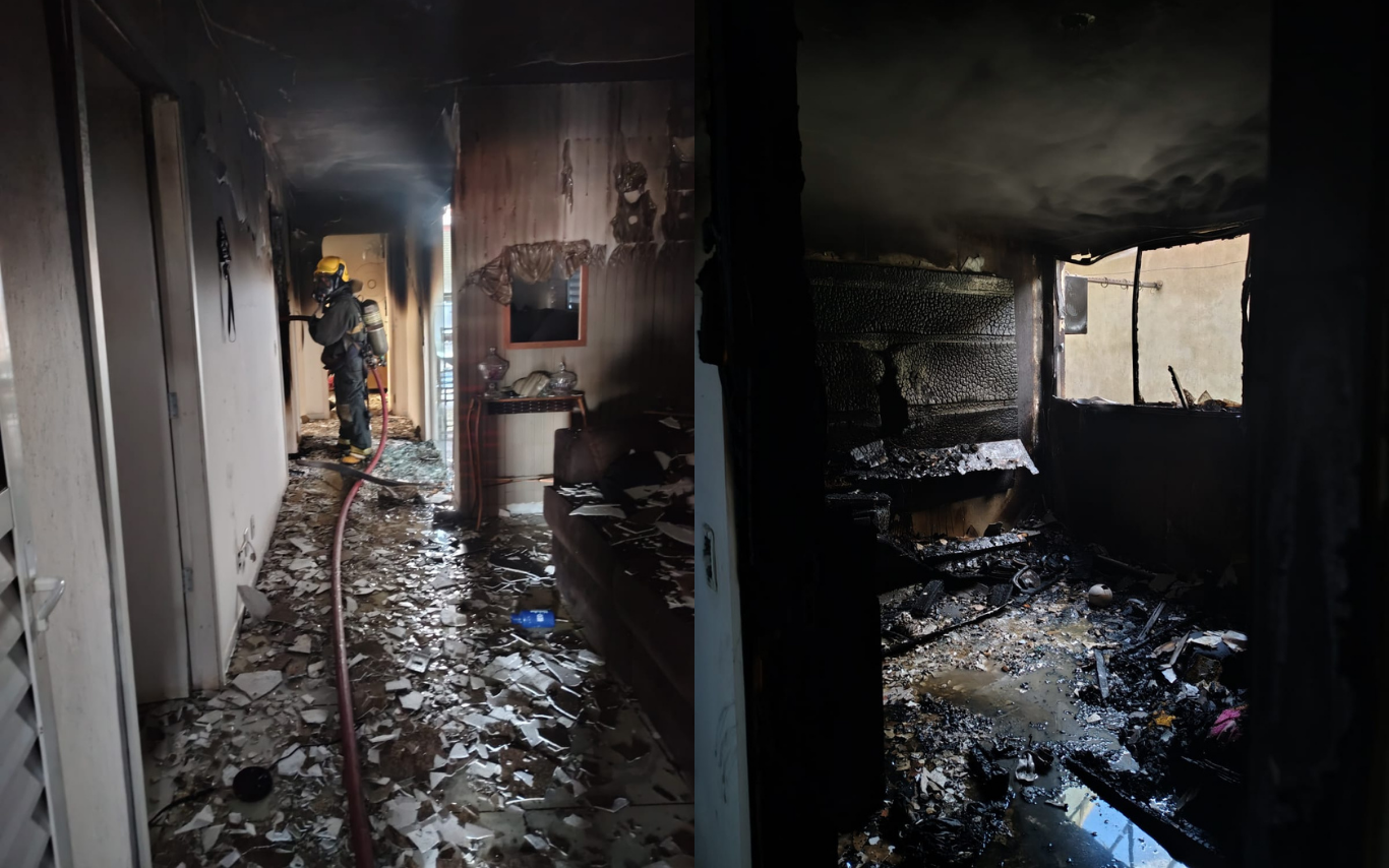 Incêndio no bairro Lago Azul